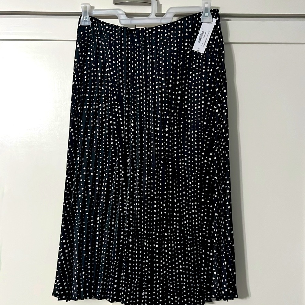 New pleated Polk Dot silk skirt..